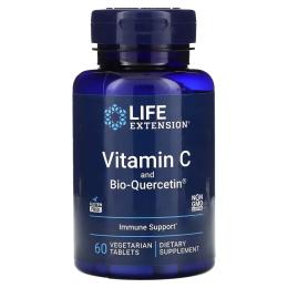 Вітамінно-мінеральний комплекс Life Extension Вітамін С та біо-Кверцетин, Vitamin C and Bio-Quercetin, 60 вегетаріа (LEX-22286)