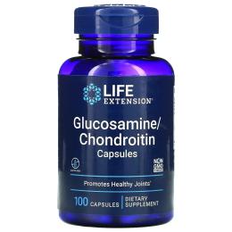 Вітамінно-мінеральний комплекс Life Extension Глюкозамін та хондроїтин, Glucosamine &amp; Chondroitin, 100 капсул (LEX-52210)