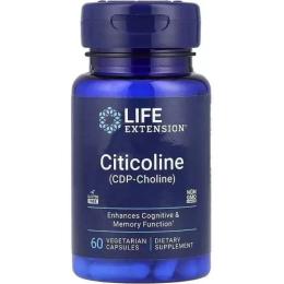 Вітамінно-мінеральний комплекс Life Extension Цитиколін, 500 мг порції, Citicoline (CDP Choline), 60 вегетаріанськ. (LEX-16596)