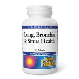 Вітамінно-мінеральний комплекс Natural Factors Здоровя дихальних шляхів, Lung, Bronchial &amp; Sinus Health, 45 таблеток (NFS-03504)