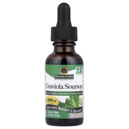 Вітамінно-мінеральний комплекс Natures Answer Гравіола саусеп, 1000 мг, Graviola Soursop, 30 мл (NTA01197)