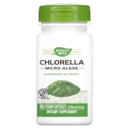 Вітамінно-мінеральний комплекс Natures Way Хлорелла, 1230 мг, Chlorella, Micro-Algae, 100 вегетаріанських капсул (NWY-11850)