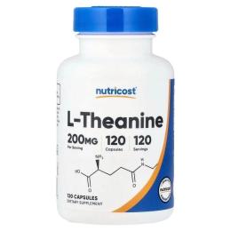 Вітамінно-мінеральний комплекс Nutricost L теанін  200 мг  L Theanine  120 капсул (NCS67937)
