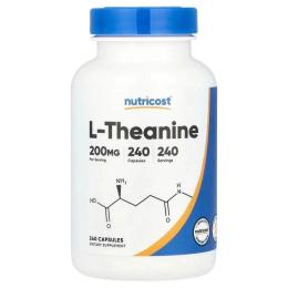 Вітамінно-мінеральний комплекс Nutricost L теанін  200 мг  L Theanine  240 капсул (NCS67936)