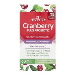 Пробіотик 21st Century Cranberry + Probiotic - 60 tabs (2023-10-7090)