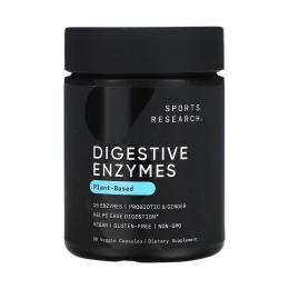 Пробіотик Sports Research Digestive Enzymes + Probiotic - 90 veggie capsules (2023-10-6175)