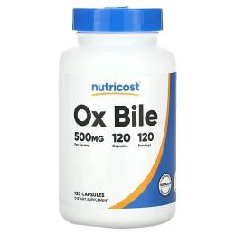 Вітамінно-мінеральний комплекс Nutricost Бичача жовч  500 мг  Ox Bile  120 капсул (NCS67083)