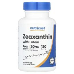 Вітамінно-мінеральний комплекс Nutricost Зеаксантин з лютеїном  Zeaxanthin with Lutein  120 гелевих капсул (NCS67030)