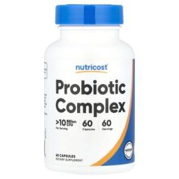 Вітамінно-мінеральний комплекс Nutricost Комплекс пробіотиків  10 млрд КУО  Probiotic Complex  60 капсул (NCS67585)