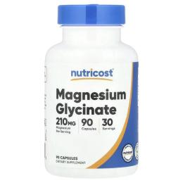 Вітамінно-мінеральний комплекс Nutricost Магній гліцинат  Magnesium Glycinate  90 капсул (NCS57138)