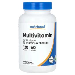 Вітамінно-мінеральний комплекс Nutricost Мультивітаміни з пробіотиками  Multivitamin  Probiotics + 22 Vitamins &amp; M (NCS67942)