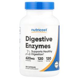 Вітамінно-мінеральний комплекс Nutricost Травні ферменти  620 мг  Digestive Enzymes  120 капсул (NCS57075)