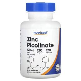 Вітамінно-мінеральний комплекс Nutricost Цинк піколінат  50 мг  Zinc Picolinate  120 капсул (NCS67148)