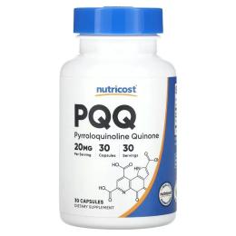 Вітамінно-мінеральний комплекс Nutricost Пірролохінолінхінон PQQ  20 мг  PQQ  30 капсул (NCS57025)