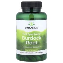 Вітамінно-мінеральний комплекс Swanson Корінь лопуха, 460 мг, Full Spectrum Burdock Root, 100 капсул (SWV01531)