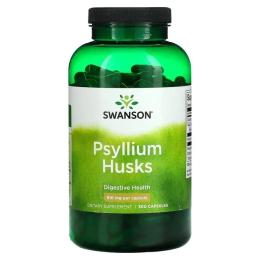 Вітамінно-мінеральний комплекс Swanson Лушпиння насіння подорожника, 610 мг, Psyllium Husks, 300 веганських капсул (SWV11077)