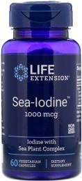 Мінерали Life Extension Морський Йод, Sea-Iodine 1000 мкг, 60 вегетаріанських капсул (LEX-17406)