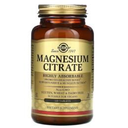 Мінерали Solgar Цитрат Магнію, Magnesium Citrate, Solgar 120 таблеток (SOL-59205)
