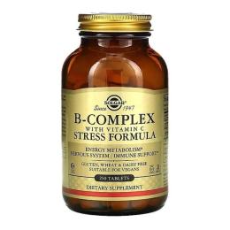 Мультивітамін Solgar Стрес Формула, В-Комплекс + Вітамін С, B-Complex with Vitami (SOL-00201)