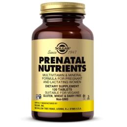 Мультивітамін Solgar Мультивітаміни для Вагітних, Prenatal Nutrients, 120 таблеток (SOL02272)