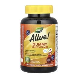 Вітамінно-мінеральний комплекс  Natures Plus Alive! Childrens Gummy Multivitamin, Gluten Free, Made with Pectin - 60 gummies (100-80-6848350-20)