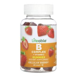 Вітаміни та мінерали Lifeable B Complex + Vitamin C Adult - 60 gummies (2023-10-7263)