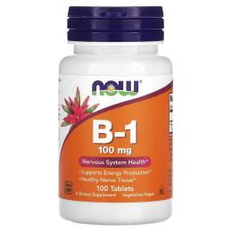 Вітаміни та мінерали Now Foods B-1 100mg - 100 tabs (2022-09-1198)