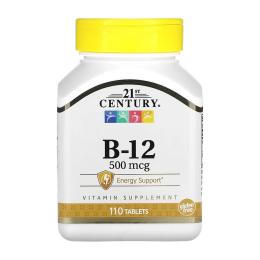Вітамінно-мінеральний комплекс 21st Century B-12 500 mcg - 110 tabs (2023-10-7057)
