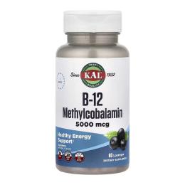 Вітамінно-мінеральний комплекс KAL B-12 Methylcobalamin 5000mcg - 60 lozenges (2023-10-7165)