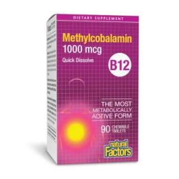 Вітаміни та мінерали Natural Factors B12 Methylcobalamin 1000 mcg - 90 tabs (2023-10-3806)