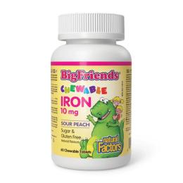 Вітаміни та мінерали Natural Factors BigFriends Chewable Iron 10 mg - 60 tabs (2023-10-6557)