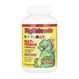 Вітаміни та мінерали Natural Factors BigFriends Chewable Multivitamin &amp; Minerals - 60 tabs (2023-10-6556)