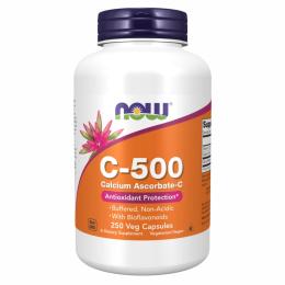 Вітаміни та мінерали Now Foods C-500 Ascorbate - 250 vcaps (2022-10-2571)