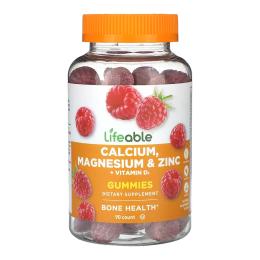 Вітаміни та мінерали Lifeable Calcium Magnesium &amp; Zinc + Vitamin D Adult - 90 gummies (2023-10-7272)