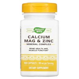Вітамінно-мінеральний комплекс Natures Way Calcium-Magnesium-Zinc - 100 caps (2022-10-1075)