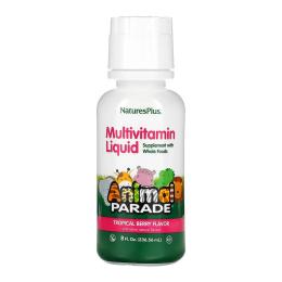 Вітамінно-мінеральний комплекс  Natures Plus Childrens Multivitamin Liquid - 236.56 ml Tropical Berry (2023-10-6473)