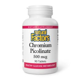 Вітаміни та мінерали Natural Factors Chromium Picolinate 500mcg - 90 tabs (2023-10-3819)