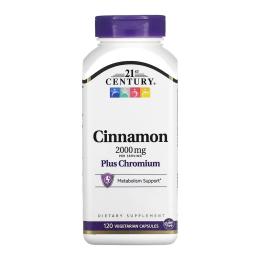 Вітамінно-мінеральний комплекс 21st Century Cinnamon Plus Chromium - 120 vcaps (2023-10-7088)