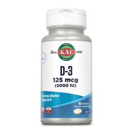 Вітамінно-мінеральний комплекс KAL D-3 5000 IU 125mcg - 90 Softgel (2022-10-1773)