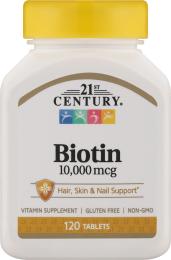 Вітамінно-мінеральний комплекс 21st Century Biotin 10,000 mcg - 120 tabs (2023-10-7074)