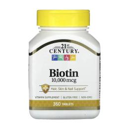 Вітамінно-мінеральний комплекс 21st Century Biotin 10,000 mcg - 360 tabs (2023-10-7075)