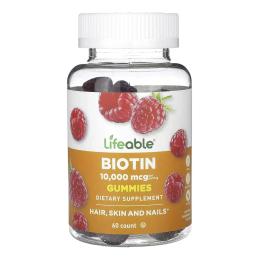 Вітаміни та мінерали Lifeable Biotin 10,000 mcg - 60 gummies (2023-10-7262)