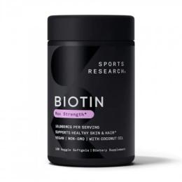 Вітаміни та мінерали Sports Research Biotin 10,000mcg - 120 veg softgels (2023-10-3447)