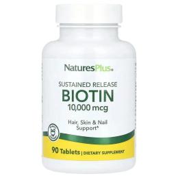 Вітамінно-мінеральний комплекс  Natures Plus Biotin 10000 mcg - 90 tabs (2023-10-2360)