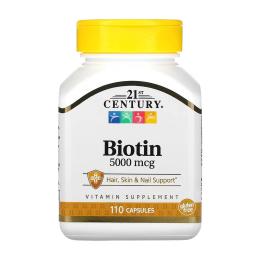 Вітамінно-мінеральний комплекс 21st Century Biotin 5000 mcg - 110 caps (2023-10-7076)