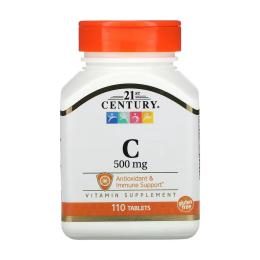 Вітамінно-мінеральний комплекс 21st Century C 500 mg - 110 tabs (2023-10-7134)