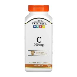 Вітамінно-мінеральний комплекс 21st Century C 500 mg - 250 tabs (2023-10-7113)