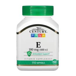Вітамінно-мінеральний комплекс 21st Century E 180 mg (400IU) - 110 softgels (2023-10-7112)
