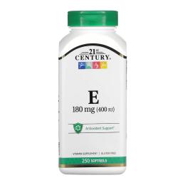 Вітамінно-мінеральний комплекс 21st Century E 180 mg (400IU) - 250 softgels (2023-10-7091)