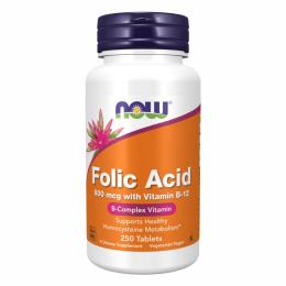 Вітаміни та мінерали Now Foods Folic Acid 800mcg - 250 tabs (2022-10-1501)